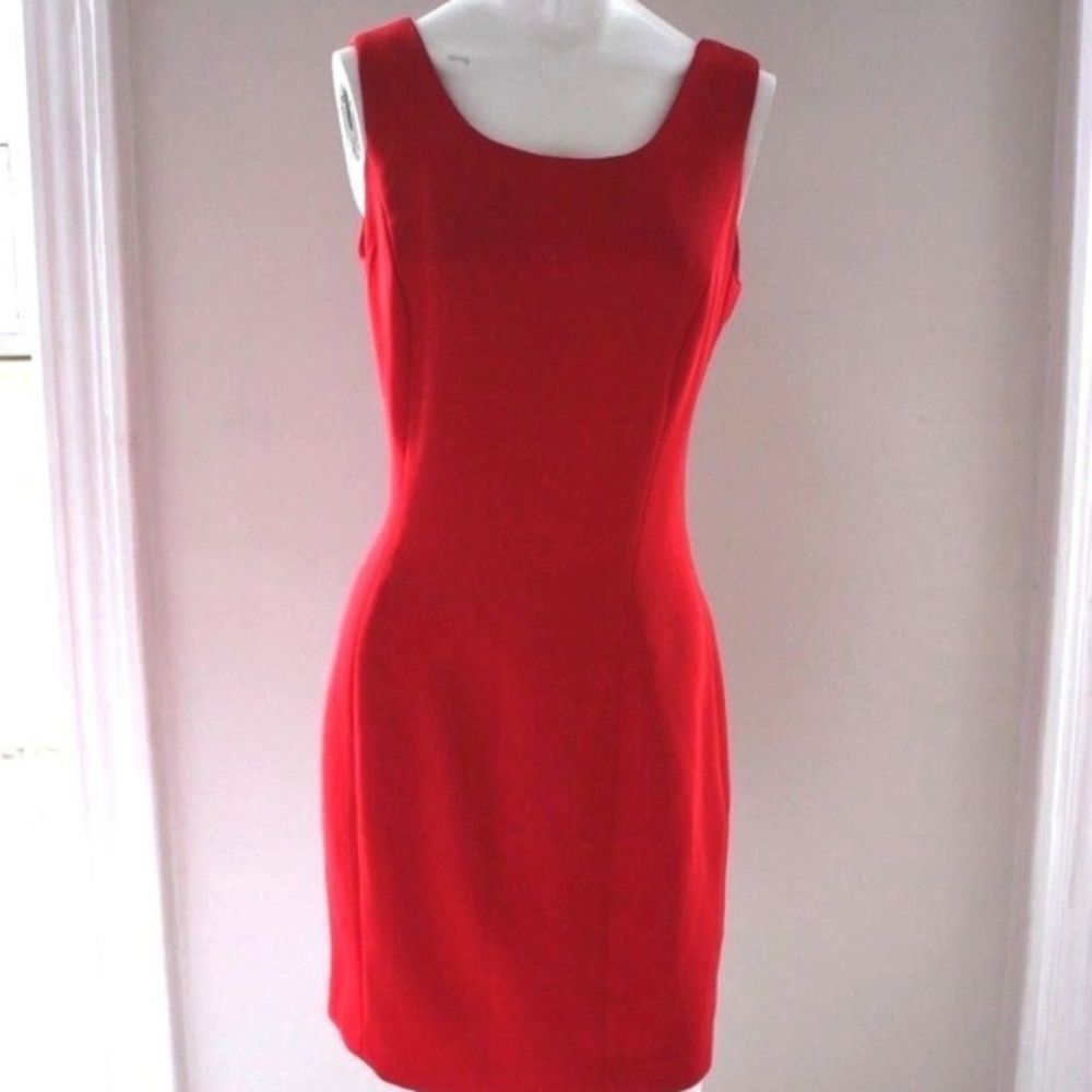ICE CUBE BY MICHAEL RED CLASSIC CHIC mini SHEATH dress